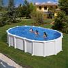 GRE Piscina fuori terra rigida GRE KITPROV6188 bianco L int 6.1 x 3.75 m