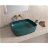 Karag Lavabo Da Appoggio In Ceramica Verde Opaco