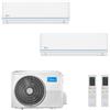 Midea Dual Split 9+12 Btu Evolution M2OE-18HFN8-Q MSAGXAU-09HRDN8 MSAGXBU-12HRDN8 Condizionatore R-32 WiFi A++ A+