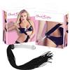 Bad Kitty - Frusta in pelle con dildo in vetro (trasparente-nero)