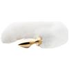 Easytoys Volpe NO13 - plug anale in metallo con coda (oro-bianco)