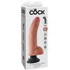 King Cock 9 - vibratore flessibile con ventosa (26 cm) - naturale