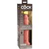 King Cock Elite 9 - vibratore con ventosa 23cm - naturale