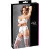Cottelli - set bustino con pizzo e lacci (bianco) - 85B/L