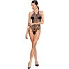Passion BS087 - body trasparente a rete (nero) - S-L