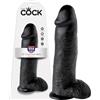 King Cock 12 Fallo Grande con Testicoli (30 cm) - Nero