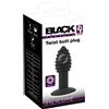 Black Velvets Black Velvet Twist - vibratore anale ricaricabile in silicone (nero)