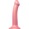 Strap-on-me Dildo Metallic Shine M - metallo rosa, pelle sicura