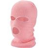 Balaclava Passamontagna - maschera a maglia con 3 aperture (rosa)