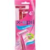 X-Epil - Rasoio Donna Usa e Getta a 2 Lame (Confezione da 4)