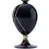 VENINI VASO VERONESE KINTSUGI 600.17 - NERO CON FINITURE.ORO