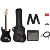 FENDER SQUIER AFFINITY STRATOCASTER HSS LRL CHARCOAL FROST METALLIC PACK CON CHITARRA ELETTRICA AMPLIFICATORE BORSA ED ACCESSORI