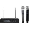 EXTREME WM2000D-V DOPPIO RADIOMICROFONO VHF PALMARE CAPSULA DINAMICA TRASMETTITORE + RICEVITORE TRUE DIVERSITY CON DISPLAY LCD