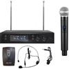 EXTREME WM2000D-VHL DOPPIO RADIOMICROFONO VHF PALMARE E AD ARCHETTO + LAVALIER + TRASMETTITORE BODYPACK + RICEVITORE TRUE DIVERSITY CON DISPLAY LCD