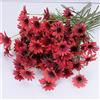 OUKEYI Fiori artificiali 12 fasci di seta artificiale margherita fiori finti resistenti ai raggi UV, fiori di campo finti per esterni, composizioni per la casa, il giardino per la decorazione (rosso)