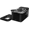 Cecotec Cleanfry Luxury 3000 Friggitrice a olio nera da 3,2 litri, 2400 W, acciaio inossidabile laccato nero, 5 programmi preimpostati, filtro OilClean, (04301)