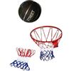 official product VANNISPORT Canestro Basket Pallacanestro da Muro in Ferro regolamentare Diametro 46 cm Per Esterno ed Interno + Rete in Nylon di Ricambio + Pallone Basket misura 7
