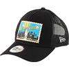 New Era York Postcard Patch Black A-Frame Adjustable Trucker Cap - One-Size