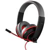 Gioteck XH100 S - Cuffie Gaming, Cavo Audio Jack 3,5 mm, Cancellazione del Rumore, Controllo del Volume, Archetto Regolabile, Adatte per PS5 Xbox series X e PC (rosso e nero)