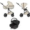 Anex Trio Anex Eli Muse (Navicella,Telaio,Seduta Passeggino,Seggiolino Auto Cosmo e Adattatori per Gruppo 0+)