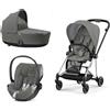 Cybex - Collezione Platinum: Trio Mios Con Seggiolino Auto Cloud Z ISize Soho Grey - Telaio Chrome Black