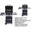 SAL MAR Barbecue a Gas BBQ Giardino Pietra lavica Ruote G20724 Sochef Più Pepito