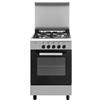 Glem Gas Cucina a Gas 4 Fuochi Glem con Forno Elettrico Grill 53x50 cm Inox AE55MI3