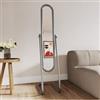 DEGHI Specchio da terra 30x141h cm in acciaio verniciato grigio argento - Miraggio