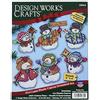 Design Works Crafts Welcome Winter Ornamenti a Punto Croce, Multicolore