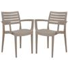 Grandsoleil Sedia Firenze - con braccioli - 59 x 51 x 80 cm - polipropilene - juta - Grandsoleil - conf. 2 pezzi (unità vendita 1 pz.)