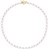 COAI Collana di Perle da Donna, Collana Rubino Rosso e Perle Coltivate di Acqua Dolce con Chiusura OT, Regalo per Lei