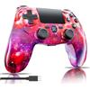 MUZELI Wireless Controller per PS4 Multipiattaforma Joystick Compatibile con PS4/Pro/Slim/PC/con Doppia Vibrazione/Sensore di Movimento a 6 assi/Jack Audio da 3,5 mm/Touch Pad Sensibile