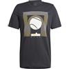 adidas Uomo AEROREADY Tennis Arc de Ball Graphic Tee, Black, M