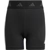 adidas Bambina Techfit AEROREADY Short Leggings Kids, Black/Carbon/White, 13-14 Years