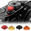 REYGEAK 4 pezzi grilletto concavo in lega di alluminio, pulsante di scatto morbido per Leica, per Fujifilm X100VI X-T30 X-T20 X-T10 X-T5 X-T4 X-T3 X-PRO ((4 pezzi (rosso/marrone/arancione/nero))