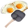 Topyond Padella Pancake Antiaderente Per Uova con Manico in Legno Padelle Per Carote, Padella Per Uova, Padella Per Pancake, Padella Per Frittata, Anello Per Uova Antiaderente