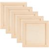 OLYCRAFT Cornici in Legno 14.8x14.8cm Quadrati per Artigianato Set cornici in Legno Naturale Cornice per Foto Fai da Te in Legno Pannelli di Tela per Display da Tavolo e Artigianato Pittura Fai da Te