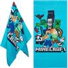 MINECRAFT Asciugamani Bambini Ragazzi Asciugamano Bagno Cotone Telo Doccia Grande Teli Mare Creeper Leggeri e Assorbente 140x70cm