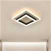 SENQIU Plafoniera LED Soffitto 30W Quadrata 3000K Luce Bianco Caldo