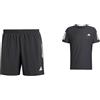 adidas Men's Own The Run Shorts And Black Tee T-Shirt