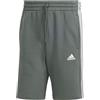 adidas Men Essentials - Pantaloncini in Pile a 3 Strisce, Taglia XL, 5 cm, Colore: Nero