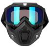 Yuepin Moto Occhiali con Staccabili Maschera e Bocca Filtro per Aperto Casco Motocross, Sci, Snowboard, Moto, Ciclismo, Arrampicata, Equitazione e Sport All'aria Aperta (Colorato)