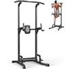 Sportsroyals Barra per trazioni, stazione multifunzione Power Tower Dip Station con copertura regolabile per piedi per palestra domestica, 181,4 kg