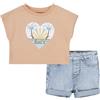 Levi's Tee And Short Set SGSS241 Abiti Coordinati, Bianco (Coral Sands), 3 Mesi Bambine e Ragazze