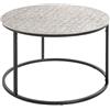 HAKU Möbel Tavolino nero, argento, metallo - Dim.: A 37 cm x Ø 59 cm, Stile: Moderno