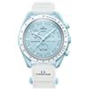 Swatch Omega x Swatch Moon Swatch Mission to Uranus Speedmaster Blue - Nuovo., Blu, Cinturino