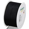 Halbach Seidenbänder Lutto a pelo | 50 mm x 25 m | Elegante nastro per lutto per eventi commemorativi e per confezionare regali di lutto, colore: nero