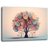 Printerland Quadro Moderno Camera da letto ALBERO della VITA Astratto arancione Quadri moderni soggiorno da Parete XXL grande Stampa su tela Canvas Decorazione Murale muro Arredo Salone (11, 30x40 cm)