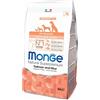 Monge Natural Superpremium PUPPY AND JUNIOR SALMON AND RICE, cibo per cani per tutte le razze (cibo per cuccioli, cibo secco per cani con salmone e riso, molto ricco di fibre e vitamine, 0,8 kg)