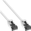 InLine cavo Patch slim, U/FTP, Cat.8.1, TPE senza alogeni, bianco, 0,25m